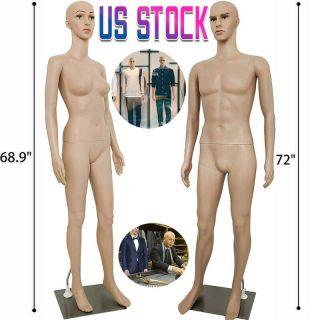 Female/male Mannequin Torso Diy Dress Form Full Body 68.  9/73 Inches Model