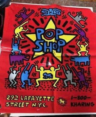 Keith Haring Pop Shop Shopping Tote Bag - 292 Lafayette St,  Nyc Extremely Rare