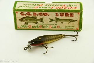 Vintage Creek Chub Midget Pikie Minnow Antique Fishing Lure JJ9 2
