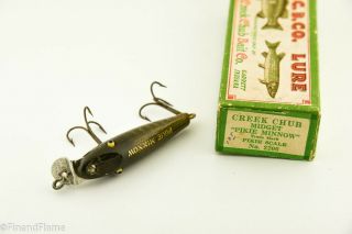 Vintage Creek Chub Midget Pikie Minnow Antique Fishing Lure JJ9 3
