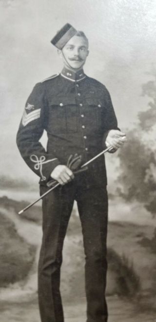 Antique Cabinet Card Boer War South Africa Soldier In Uniform Royal Artillery A1