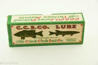Vintage Creek Chub Jointed Midget Pikie Antique Fishing Lure Empty Box Jj10