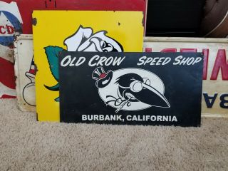 Old Crow Speed Shop 23 " Metal Sign Gas Oil