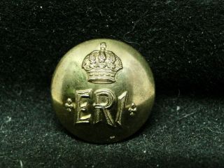 Rare Eri King Edward Vii Royal Canadian Regiment 19mm Gilt Vest Button Blank
