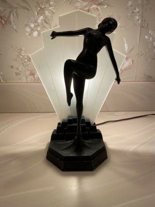 Vintage Art Deco Frankart Era Nude Lady Lamp