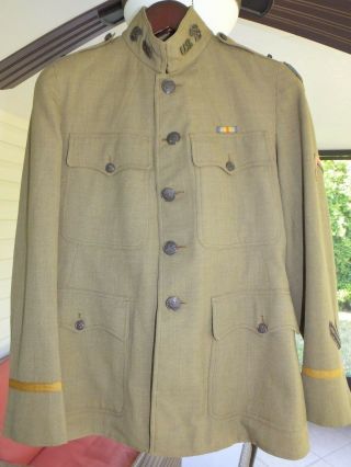 Ww1 Us Army Officer Coat Jacket Quartermaster Corps 2nd Lt.  Trousers