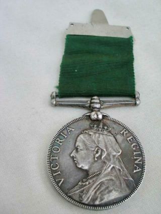 Victorian Volunteer Force Long Service Medal - No.  668 Colr.  Sergt.  E.  R.  Langford.