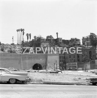 Vintage 1964 Downtown Los Angeles Tunnel Old Car Chevy Impala Photo 2117