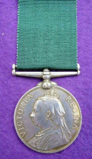 A Qv Volunteer Long Service Medal To The Middlesex V.  R.  C.