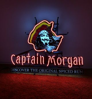 Vintage Captain Morgan Neon Bar Sign