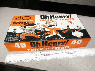 Oh Henry 1950s Candy Bar Box Store Display Halloween Trick Treat Cartoon Kid