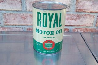 Vintage Royal EN - AR - CO Motor Oil 1 Quart Oil Can, 3