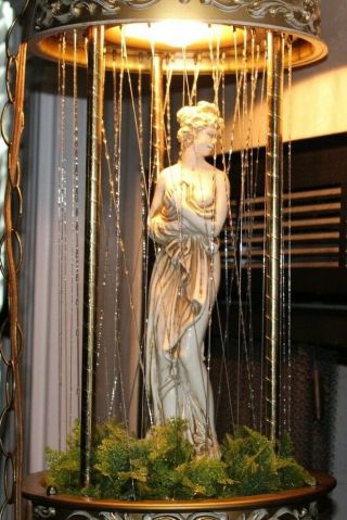 Vintage Creators Hanging Mineral Oil Rain Lamp Nude Greek Goddess