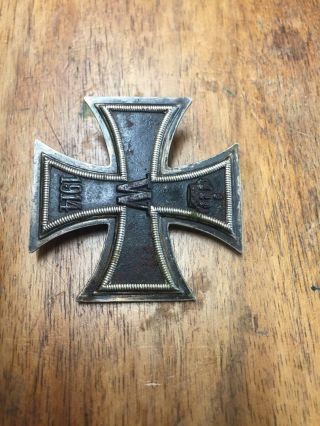 Wwi German Iron Cross 1st Class With Markers Mark And Pin Back Clasp