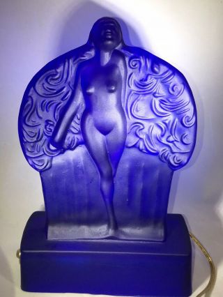 Vintage Frankart Sally Rand Glass Nude Nymph Art Deco Lamp