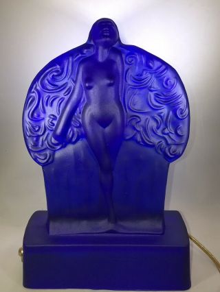 Vintage Frankart Sally Rand Glass Nude Nymph Art Deco Lamp 3