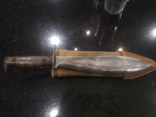 Ww1 Model 1917 Ct Bolo Knife Plumb St.  Louis 1918 U.  S.  W/ Leather Usmc Boyt Scab