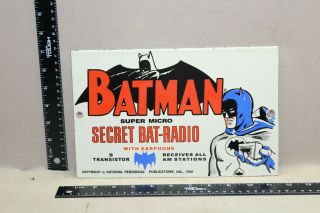 BATMAN SECRET RADIO PORCELAIN METAL SIGN COMIC BOOK MARVEL ACTION 2
