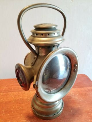 Antique Brass Neverout Kerosene Oil Lantern Carriage Buggy Automotive Car Lamp
