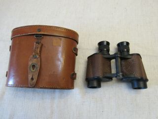 Vintage Wwii 6x30 Talbot Reel & Mfg Co Us Army Signal Corps Binoculars With Case