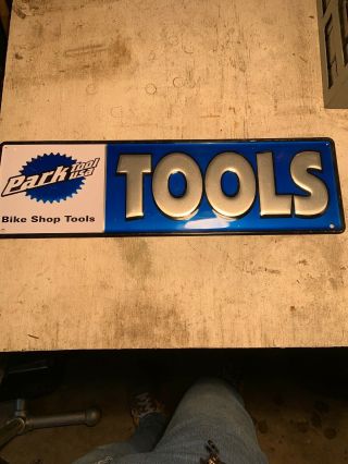 " Park Tools " Bike Shop Tools Sign 6 1/ 2 " X 21 5/8 "