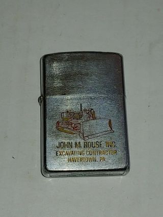 Vintage Zippo Lighter Double Sided Advertising Construction