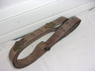 Ww1 Us M1907 Leather Rifle Sling - - Rack Number Marked - -