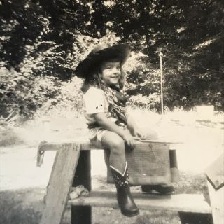 Little Girl In Her Boots & Cowboy Hat Pictures Photographs Black White & Color 2