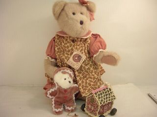 Boyds Bears - Julie Ann Gingerbeary & Cookie - 2003 Qvc Plush Bear Set