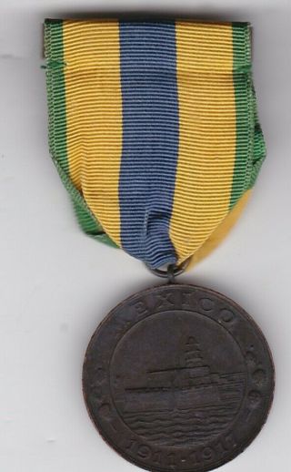 Us Marine Corps Wwi Era Mexican Campaign Medal 1911 - 1917 Service Vera Cruz