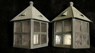 Arts & Crafts Mission Tudor Cottage Exterior Copper Wall Sconce 2 Available 2