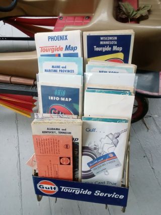 Gulf Tourgide Service Map Rack,  Holder,  Maps.