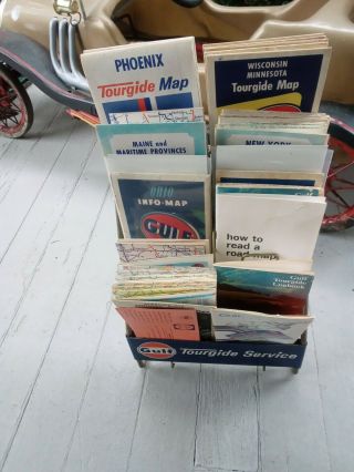 Gulf Tourgide Service Map Rack,  Holder,  Maps. 2