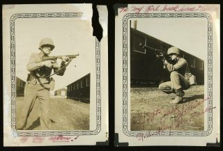 Vintage Photos Us Army Air Force Wwii Thompson Machine Gun Springfield Rifle