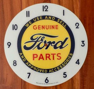 14 - 3/8 " Ford Parts Round Replacement Face For Pam Clock