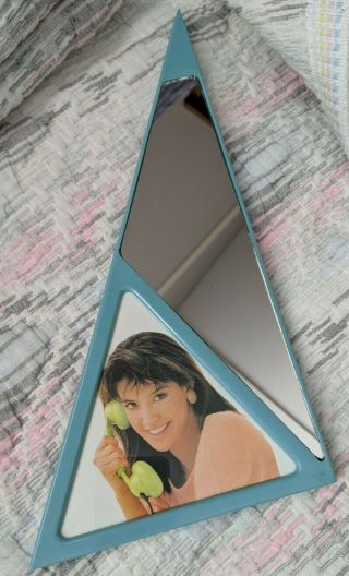 Rare Find Vintage 1980s Triangular Mirror Photo Frame Combo