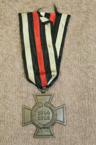 Ww1 German Cross Of Honor 1914 - 1918 By The Assmann & Sohne Company