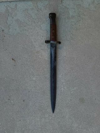 Very Rare British M1903 Matching Numbers Bayonet And Leather Scabbard