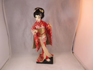 Vintage Japanese Geisha Doll 11 " Tall In