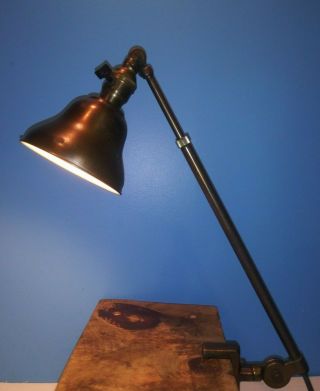 Vintage Dazor Articulating Industrial Machinist Lamp Workbench Drafting Light