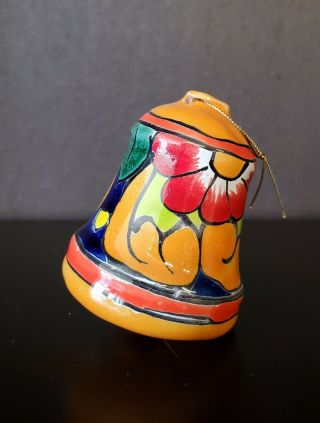 Authentic Hand - Painted Mexican Talavera Ceramic Ornament – Bell