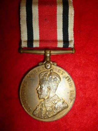 Special Constabulary Long Service Medal George V Robed Bust To John H.  Sayer