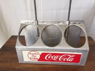 Vintage Coca Cola Coke Metal Aluminum 6 Pack Bottle Carrier, . 3