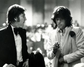 Two Rock Music Legends: John Lennon & Mick Jagger 8x10 Publicity Photo (az - 142)