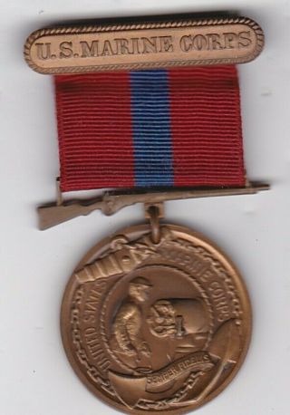 Us Marine Corps Wwi Era Good Conduct Medal Numbered On Edge 