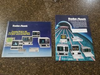 Vintage 1982 & 1985 Radio Shack Trs - 80 Computer Catalogs Advertising