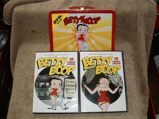 42 Vintage Betty Boop Cartoons In A 2 Dvd Set With Mini Lunch Box Carry Case