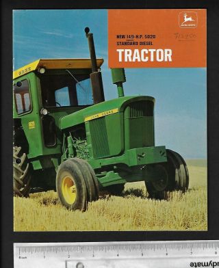 John Deere 5020 Standard Diesel Tractor 24 Page Brochure Sa - A5505 - 69 - 1