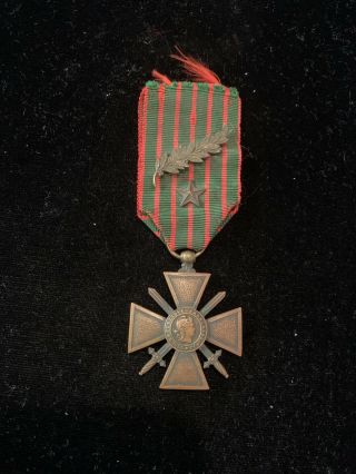 France Ww1 Medal War Cross Croix Guerre Palm Star 1914 1915 French
