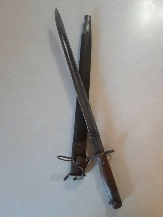 Australian Bayonet With Scabbard Marked Lithgow 1918